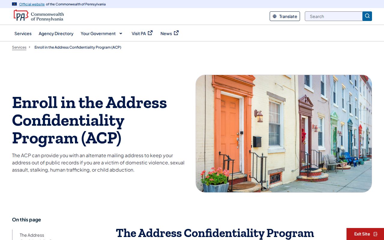 Ridley Township neighbors Pennsylvania Address Confidentiality Program source